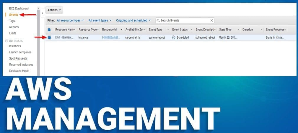 AWS Scheduled Events