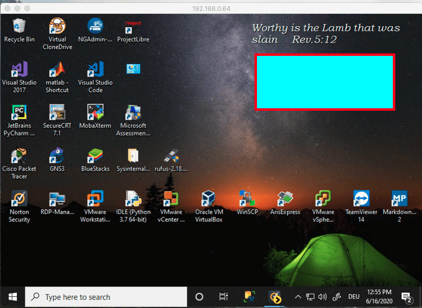 RDP connection is successful