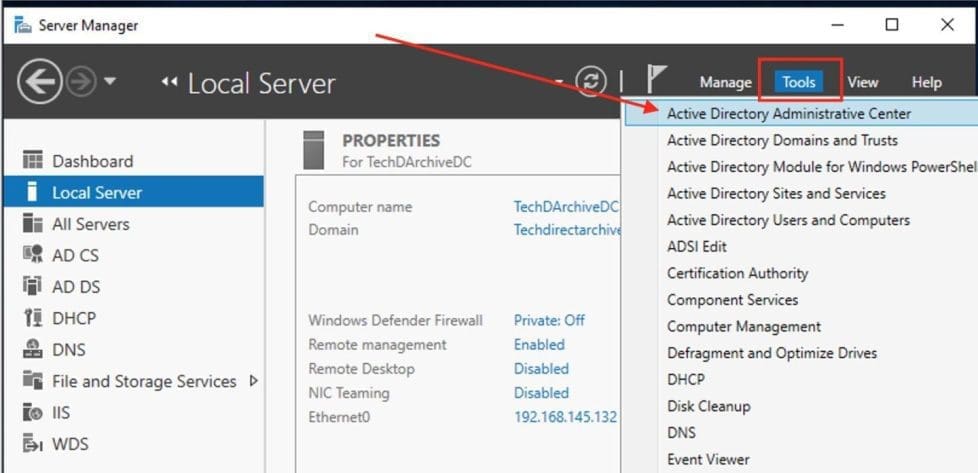 Service account setup