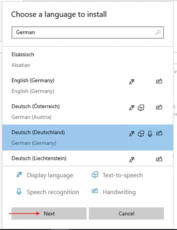 configuring keyboard language