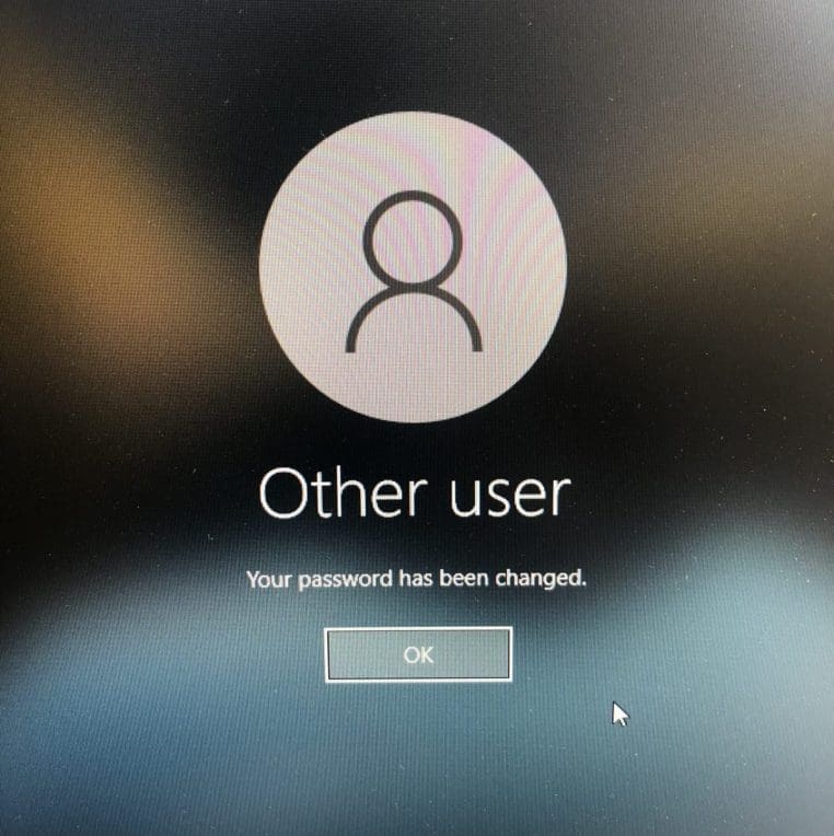 Remote Desktop password change