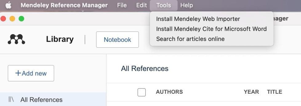 Install Mendeley Cite for Microsoft Word