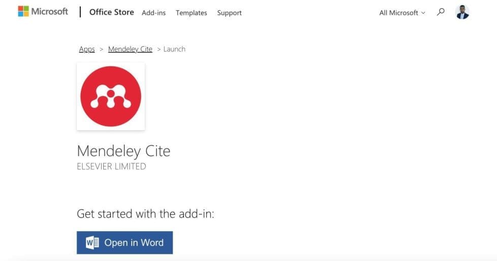 click on open in word