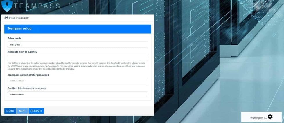 Database Connection Stuck on Working on it