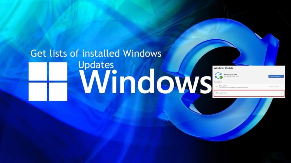 View installed Updates on Windows