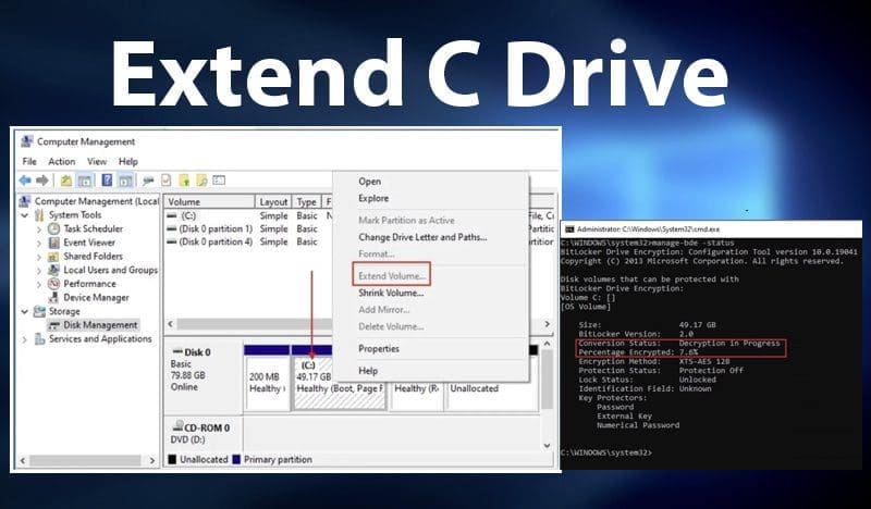 Extend C drive with additional Software
