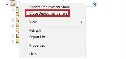 Close Deployment share