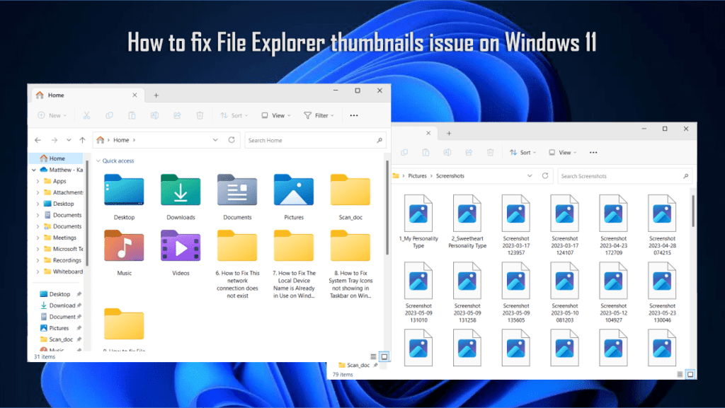 Featured image - Thumbnails issue on Windows 11