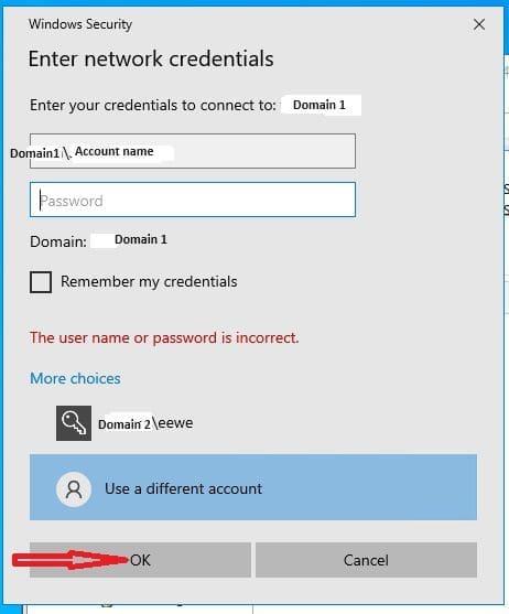 Enter-domain-1-credential