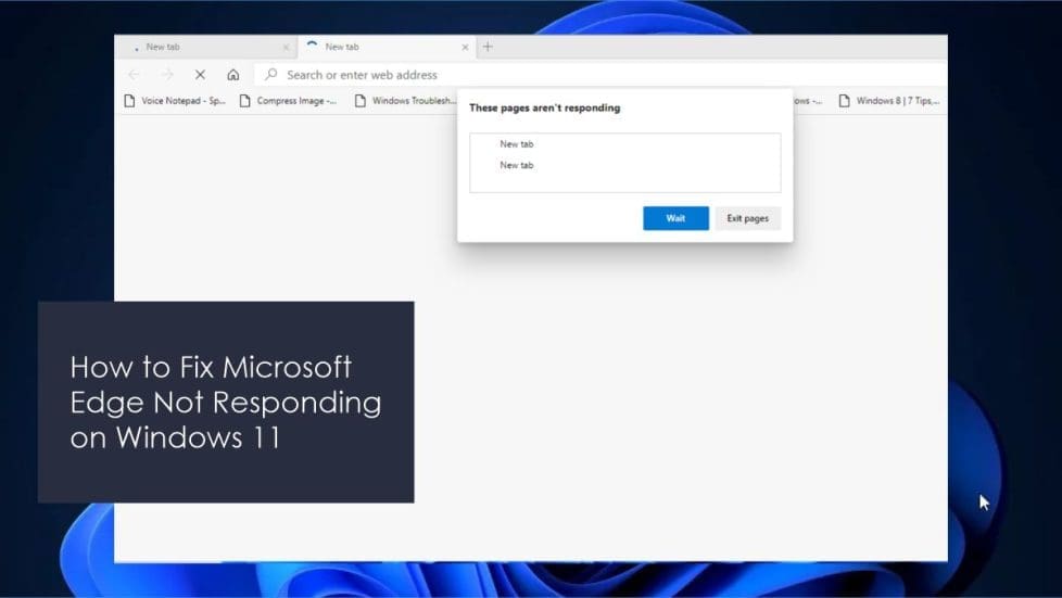 How to Fix Microsoft Edge Not Responding on Windows 11