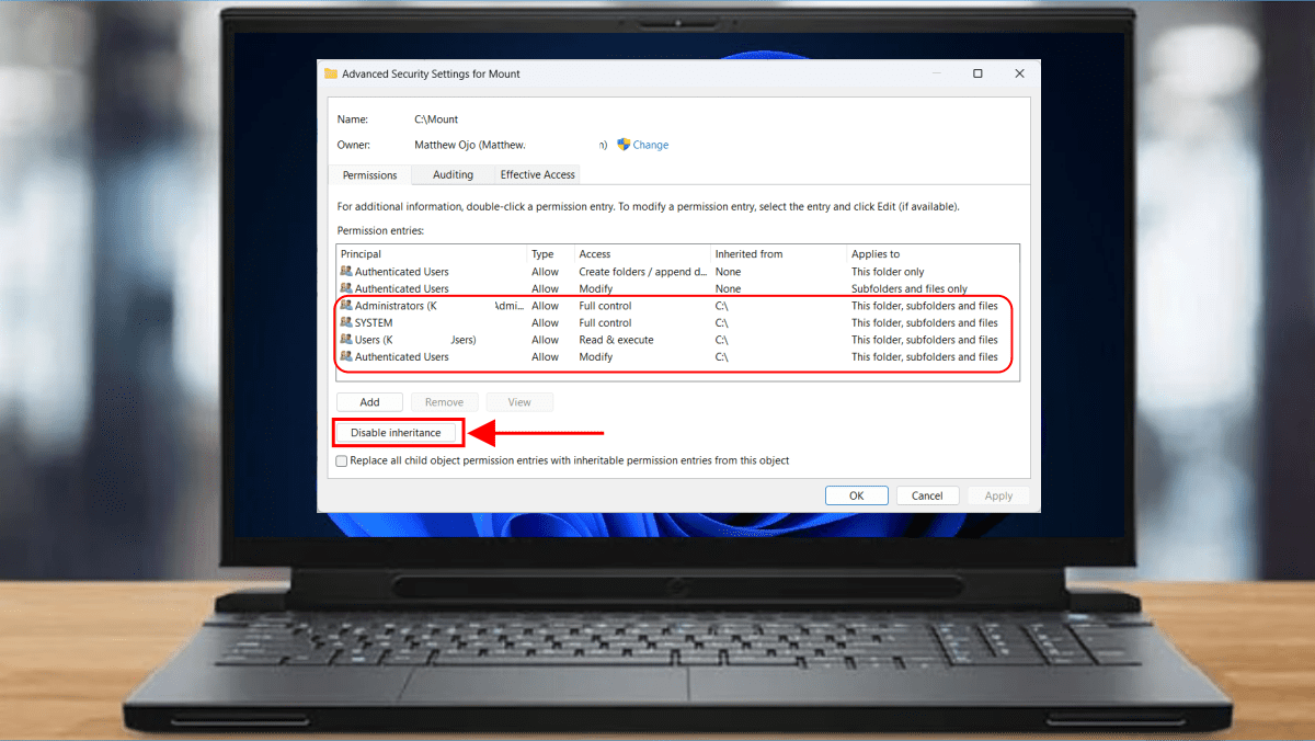 How to Enable or Disable Inherited Permissions for Files and Folders in Windows