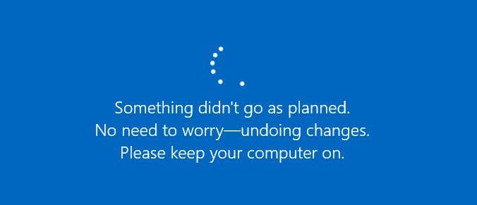 Security updated something did not go well as planned