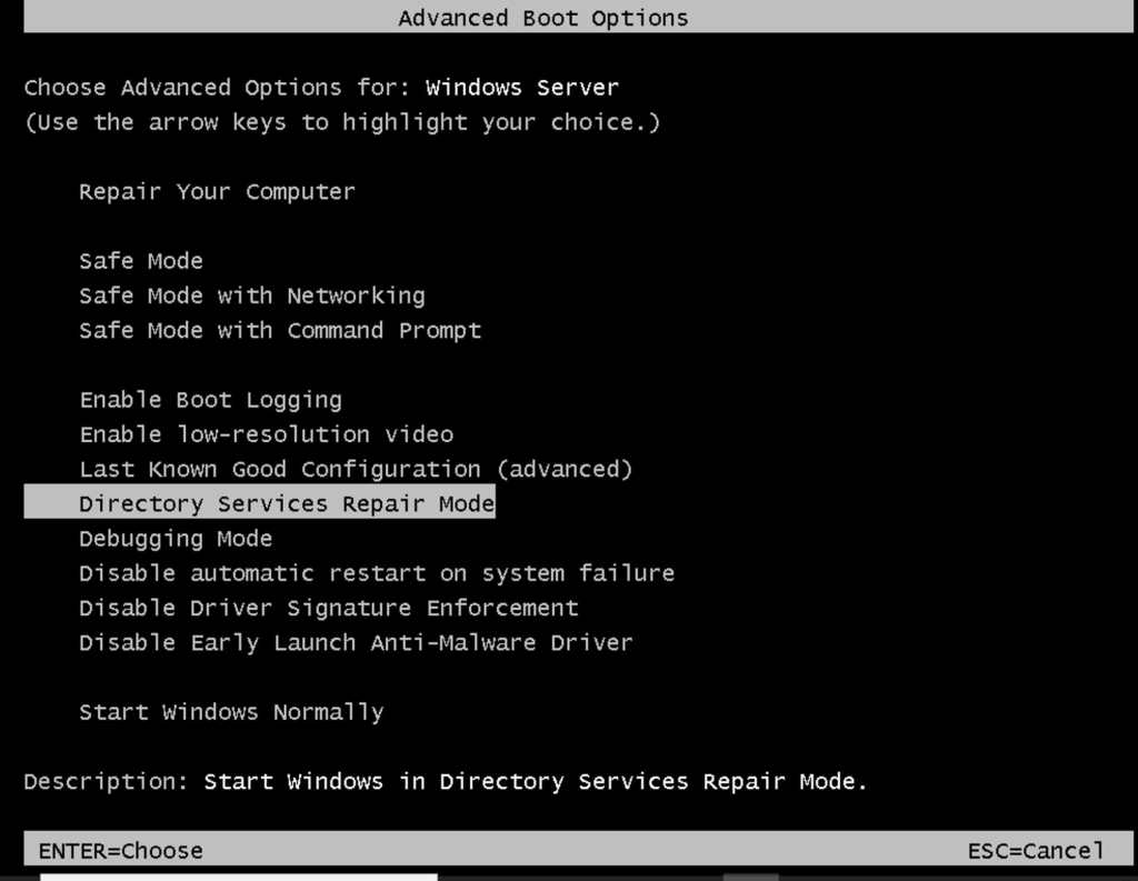 Directory-Services-Restore-Mode