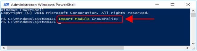Import group policy module