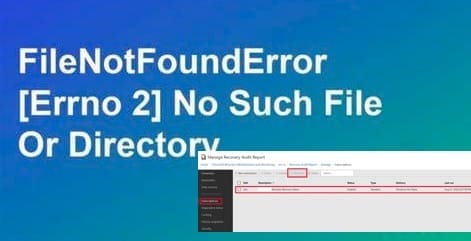 FileNotFoundError Errno 2 No such file or directory